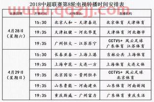 中超足球比赛时间安排表