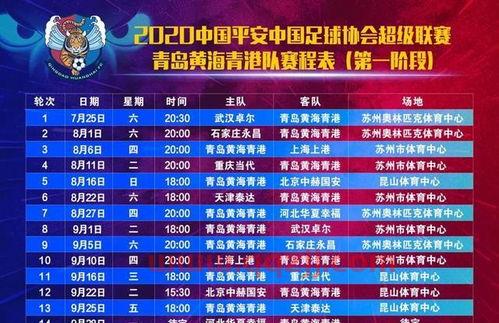 2020中超第一阶段赛程