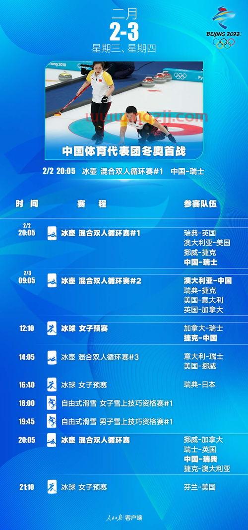 中国队北京冬奥会赛程安排（冬奥会中国队第几个出场）