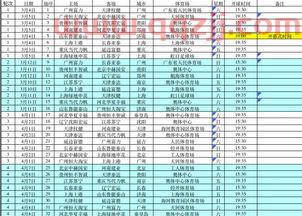 新赛季中超赛程